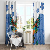 Nicaragua Window Curtain Guardabarranco Bird With Sacuanjoche