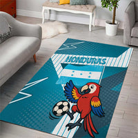 Honduras Football Area Rug Scarlet Macaw Mascot