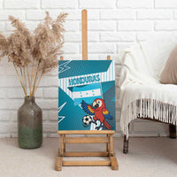 Honduras Football Canvas Wall Art Scarlet Macaw Mascot