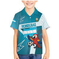 Personalized Honduras Football Family Matching Mermaid Dress and Hawaiian Shirt Scarlet Macaw Mascot