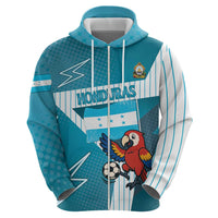 Personalized Honduras Football Hoodie Scarlet Macaw Mascot