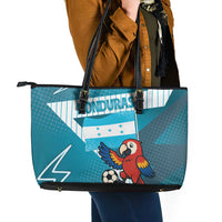 Honduras Football Leather Tote Bag Scarlet Macaw Mascot