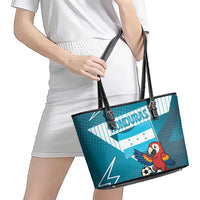 Honduras Football Leather Tote Bag Scarlet Macaw Mascot