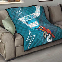 Honduras Football Quilt Scarlet Macaw Mascot