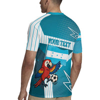 Personalized Honduras Football Rugby Jersey Scarlet Macaw Mascot