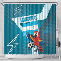 Honduras Football Shower Curtain Scarlet Macaw Mascot