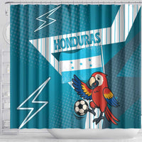 Honduras Football Shower Curtain Scarlet Macaw Mascot