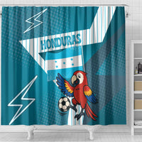 Honduras Football Shower Curtain Scarlet Macaw Mascot