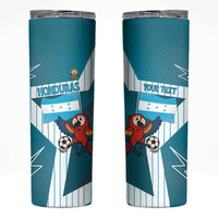 Personalized Honduras Football Skinny Tumbler Scarlet Macaw Mascot