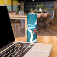 Personalized Honduras Football Skinny Tumbler Scarlet Macaw Mascot