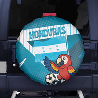 Honduras Football Spare Tire Cover Scarlet Macaw Mascot