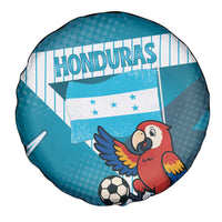 Honduras Football Spare Tire Cover Scarlet Macaw Mascot