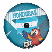 Honduras Football Spare Tire Cover Scarlet Macaw Mascot