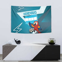 Honduras Football Tapestry Scarlet Macaw Mascot
