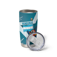 Personalized Honduras Football Tumbler Cup Scarlet Macaw Mascot