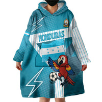 Personalized Honduras Football Wearable Blanket Hoodie Scarlet Macaw Mascot