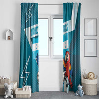 Honduras Football Window Curtain Scarlet Macaw Mascot