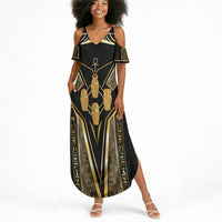 Egypt Canopic Jars Summer Maxi Dress Ancient Mythology Four Sons of Horus