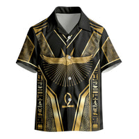 Egypt Winged Sun Kid Hawaiian Shirt Ancient Mythology Golden Ankh