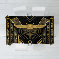 Egypt Winged Sun Tablecloth Ancient Mythology Golden Ankh