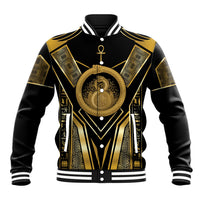 Egypt Ouroboros Baseball Jacket Ancient Mythology Infinity Serpent Gold