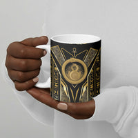 Egypt Ouroboros Ceramic Mug Ancient Mythology Infinity Serpent Gold