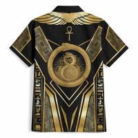 Egypt Ouroboros Hawaiian Shirt Ancient Mythology Infinity Serpent Gold