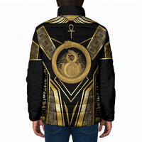 Egypt Ouroboros Padded Jacket Ancient Mythology Infinity Serpent Gold