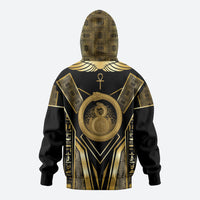 Egypt Ouroboros Zip Hoodie Ancient Mythology Infinity Serpent Gold