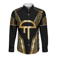 Egypt Amenta Long Sleeve Button Shirt Ancient Mythology Underworld Realm