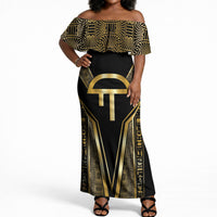 Egypt Amenta Off Shoulder Maxi Dress Ancient Mythology Underworld Realm