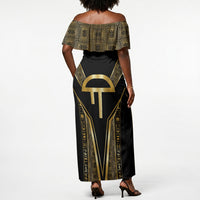 Egypt Amenta Off Shoulder Maxi Dress Ancient Mythology Underworld Realm