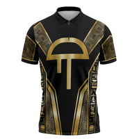 Egypt Amenta Zipper Polo Shirt Ancient Mythology Underworld Realm