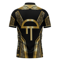 Egypt Amenta Zipper Polo Shirt Ancient Mythology Underworld Realm
