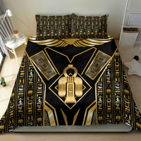 Egypt Tyet Bedding Set Ancient Mythology Knot Of Isis Gold