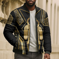 Egypt Tyet Bomber Puffer Jacket Ancient Mythology Knot Of Isis Gold