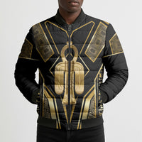 Egypt Tyet Bomber Puffer Jacket Ancient Mythology Knot Of Isis Gold