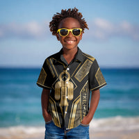 Egypt Tyet Kid Hawaiian Shirt Ancient Mythology Knot Of Isis Gold