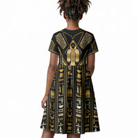 Egypt Tyet Kid Short Sleeve Dress Ancient Mythology Knot Of Isis Gold