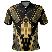 Egypt Tyet Polo Shirt Ancient Mythology Knot Of Isis Gold