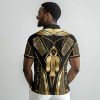 Egypt Tyet Polo Shirt Ancient Mythology Knot Of Isis Gold DT05