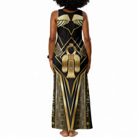Egypt Tyet Tank Maxi Dress Ancient Mythology Knot Of Isis Gold