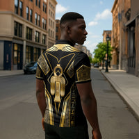 Egypt Tyet Zipper Polo Shirt Ancient Mythology Knot Of Isis Gold