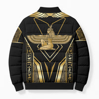 Egypt Feather Of Maat Bomber Puffer Jacket Ancient Mythology Truth And Justice