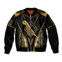 Egypt Feather Of Maat Sleeve Zip Bomber Jacket Ancient Mythology Truth And Justice