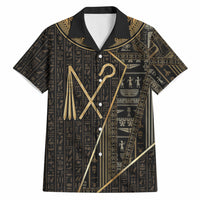 Egypt Crook And Flail Hawaiian Shirt Ancient Mythology Pharaoh Royalty Gold