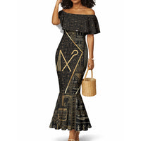 Egypt Crook And Flail Mermaid Dress Ancient Mythology Pharaoh Royalty Gold