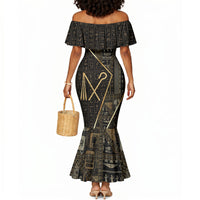 Egypt Crook And Flail Mermaid Dress Ancient Mythology Pharaoh Royalty Gold