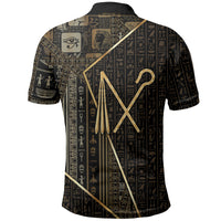 Egypt Crook And Flail Polo Shirt Ancient Mythology Pharaoh Royalty Gold