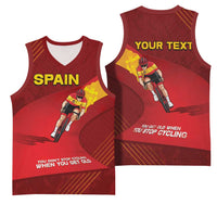 Personalized Spain Cycling Basketball Jersey You Don't Stop Cycling When You Get Old - Wonder Print Shop